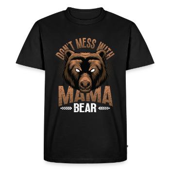 Ne plaisante pas avec Mama Bear - T-shirt Premium bio Homme - noir - Devant - Nico (187cm)