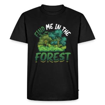 Find Me In The Forest - Forest Lovers - Men's Premium Organic T-Shirt - black - Front - Nico (187cm)
