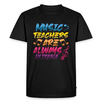 Les professeurs de musique volent toujours haut - T-shirt Premium bio Homme - noir - Devant - Nico (187cm)