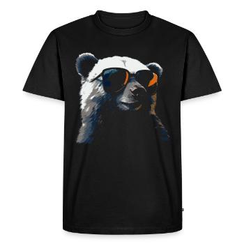Bear Sunglasses Gift Glasses Polar Bear Cool Animal - Men's Premium Organic T-Shirt - black - Front - Nico (187cm)