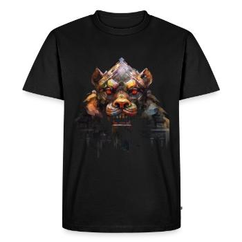 Bear Polygon Art Animal Fantasy Animal Lover - Men's Premium Organic T-Shirt - black - Front - Nico (187cm)