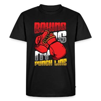 La boxe est ma punchline, les boxeurs, les arts martiaux - T-shirt Premium bio Homme - noir - Devant - Nico (187cm)