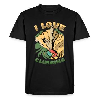 J’adore l’escalade, l’escalade - T-shirt Premium bio Homme - noir - Devant - Nico (187cm)