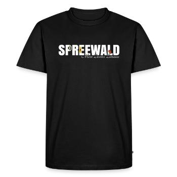 Spreewald Urlaub - Männer Premium Bio T-Shirt - Schwarz - Vorne - Nico (187cm)