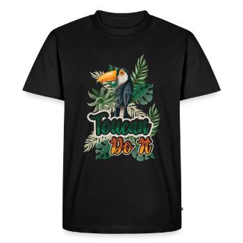 Toucan le fait - T-shirt Premium bio Homme - noir - Devant - Nico (187cm)