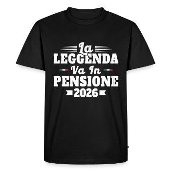 Humour Cadeau Retraité - 2026 Retraité En 2026 - T-shirt Premium bio Homme - noir - Devant - Nico (187cm)