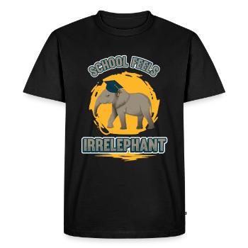 L’école se sent Irrelephant, anti-école - T-shirt Premium bio Homme - noir - Devant - Nico (187cm)