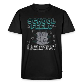 L’école se sent Irrelephant, anti-école - T-shirt Premium bio Homme - noir - Devant - Nico (187cm)