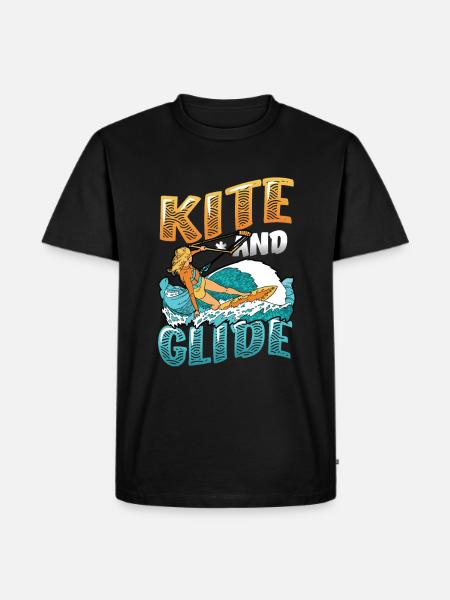 Kite Et Plan, Kitesurf - T-shirt Premium bio Homme - noir