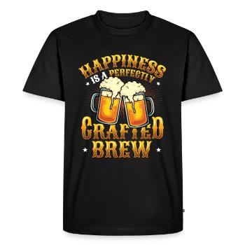 Brassage de la bière et bonheur du maître brasseur Dans la perfection - T-shirt Premium bio Homme - noir - Devant - Nico (187cm)