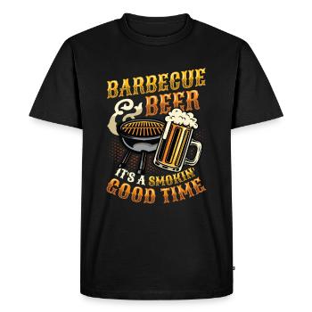 Griller - T-shirt Premium bio Homme - noir - Devant - Nico (187cm)