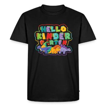 Hello kindergarten, first day at kindergarten - Men's Premium Organic T-Shirt - black - Front - Nico (187cm)