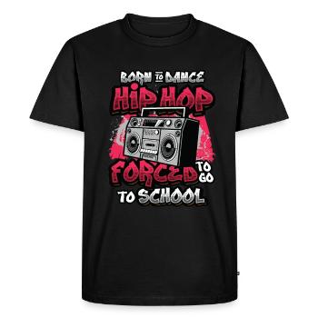 Né pour danser, forcé au hip-hop - T-shirt Premium bio Homme - noir - Devant - Nico (187cm)