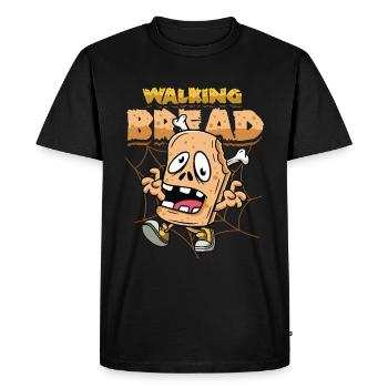Walking Bread, drôle de costume d’Halloween - T-shirt Premium bio Homme - noir - Devant - Nico (187cm)