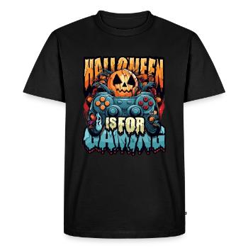 Halloween is for gaming guys - Men's Premium Organic T-Shirt - black - Front - Nico (187cm)