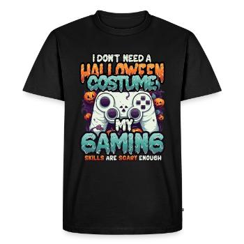 Spooky gaming skills for Halloween - Men's Premium Organic T-Shirt - black - Front - Nico (187cm)