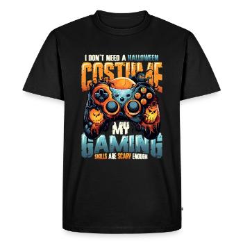 Spooky gaming skills for Halloween - Men's Premium Organic T-Shirt - black - Front - Nico (187cm)