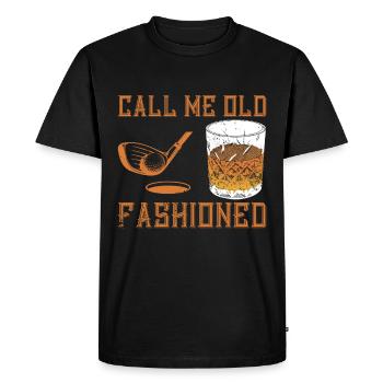 Bourbon & Golf Whikey Golfspieler Golfeur - T-shirt Premium bio Homme - noir - Devant - Nico (187cm)