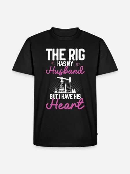 Oljefältarbetare Rigg Roughneck Oljefält Kvinna - Ekologisk premium-T-shirt herr - svart