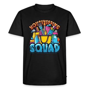 Housekeeping Squad, Hotel Staff, Housekeeping - Men's Premium Organic T-Shirt - black - Front - Nico (187cm)