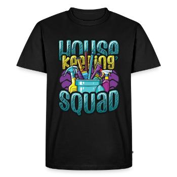 Housekeeping Squad, Hotel Staff, Housekeeping - Men's Premium Organic T-Shirt - black - Front - Nico (187cm)