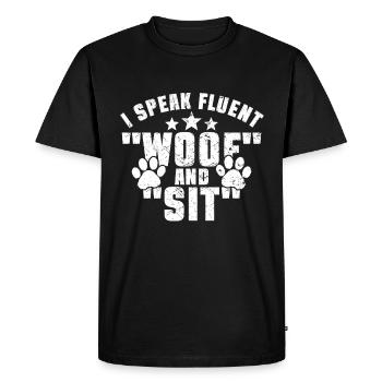 Dog Trainer Puppy Funny Pet Training - Men's Premium Organic T-Shirt - black - Front - Nico (187cm)
