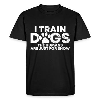Dog Trainer Puppy Funny Pet Training - Men's Premium Organic T-Shirt - black - Front - Nico (187cm)