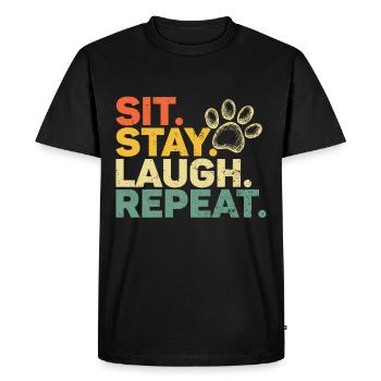 Dog Trainer Puppy Funny Pet Training - Men's Premium Organic T-Shirt - black - Front - Nico (187cm)