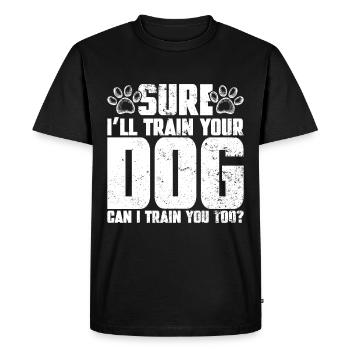 Dog Trainer Puppy Funny Pet Training - Men's Premium Organic T-Shirt - black - Front - Nico (187cm)