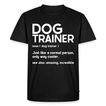 Dog Trainer Puppy Funny Pet Training - Men's Premium Organic T-Shirt - black - Front - Nico (187cm)