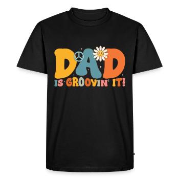 Retro Groovy Daddy Matching Family Birthday Party - T-shirt Premium bio Homme - noir - Devant - Nico (187cm)