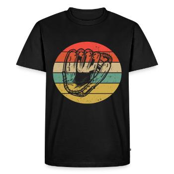 Receveur de baseball Lanceur de baseball - T-shirt Premium bio Homme - noir - Devant - Nico (187cm)