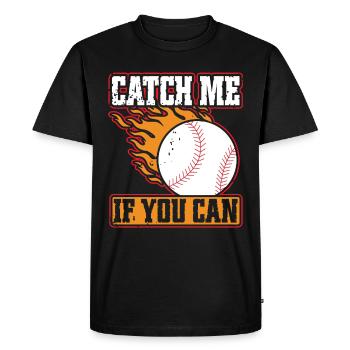 Receveur de baseball Lanceur de baseball - T-shirt Premium bio Homme - noir - Devant - Nico (187cm)