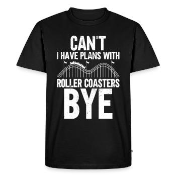 Roller Coaster Amusement Park Roller Coaster Ride - Men's Premium Organic T-Shirt - black - Front - Nico (187cm)