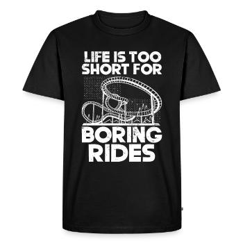 Roller Coaster Amusement Park Roller Coaster Ride - Men's Premium Organic T-Shirt - black - Front - Nico (187cm)