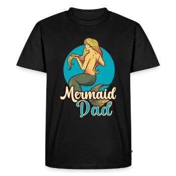 Fête d’anniversaire sirène famille assortie - T-shirt Premium bio Homme - noir - Devant - Nico (187cm)