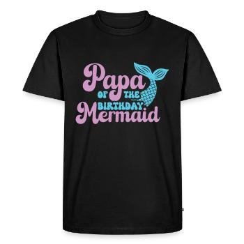 Fête d’anniversaire sirène famille assortie - T-shirt Premium bio Homme - noir - Devant - Nico (187cm)