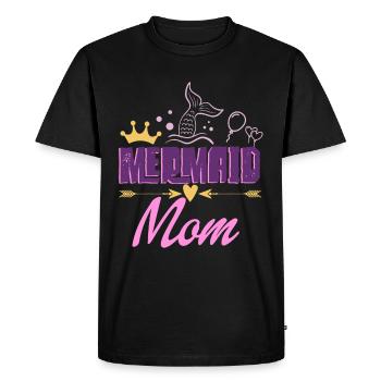 Fête d’anniversaire sirène famille assortie - T-shirt Premium bio Homme - noir - Devant - Nico (187cm)