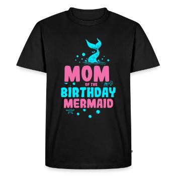 Fête d’anniversaire sirène famille assortie - T-shirt Premium bio Homme - noir - Devant - Nico (187cm)
