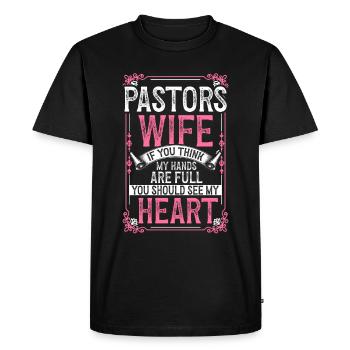 L’épouse du pasteur Jesus Christian Church appréciation - T-shirt Premium bio Homme - noir - Devant - Nico (187cm)