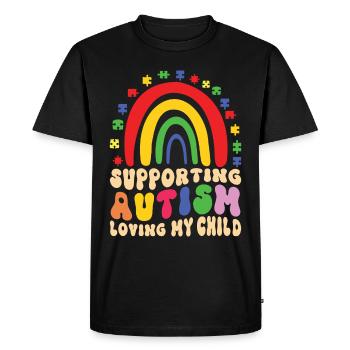 Autism Awareness Support Autistic - Men's Premium Organic T-Shirt - black - Front - Nico (187cm)
