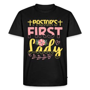 Pasteur Femme Jésus Appréciation de l’Église Chrétienne - T-shirt Premium bio Homme - noir - Devant - Nico (187cm)
