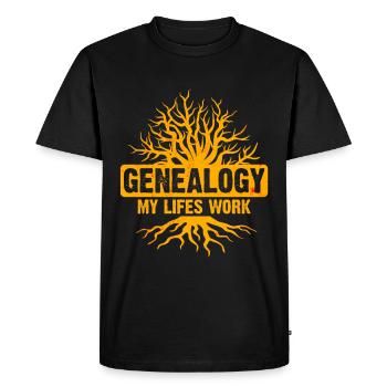 Genealogy Genetics Genealogist Ancestors - Men's Premium Organic T-Shirt - black - Front - Nico (187cm)