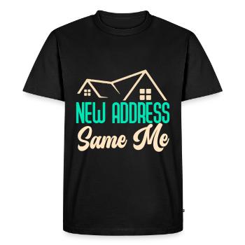 Nouveau propriétaire Le propriétaire le plus chaleureux - T-shirt Premium bio Homme - noir - Devant - Nico (187cm)