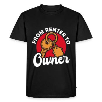 Nouveau propriétaire Propriétaire le plus chaleureux - T-shirt Premium bio Homme - noir - Devant - Nico (187cm)