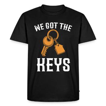 Nouveau propriétaire Propriétaire le plus chaleureux - T-shirt Premium bio Homme - noir - Devant - Nico (187cm)
