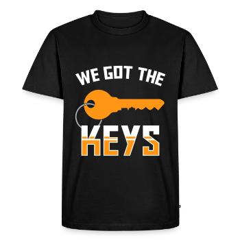 Nouveau propriétaire Propriétaire le plus chaleureux - T-shirt Premium bio Homme - noir - Devant - Nico (187cm)
