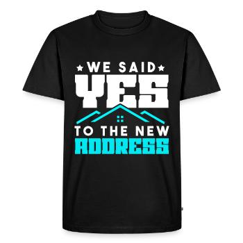Nouveau propriétaire Le propriétaire le plus chaleureux - T-shirt Premium bio Homme - noir - Devant - Nico (187cm)