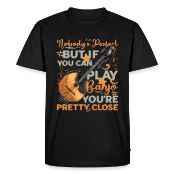 Joueur de banjo parfait, aime jouer du banjo - T-shirt Premium bio Homme - noir - Devant - Nico (187cm)