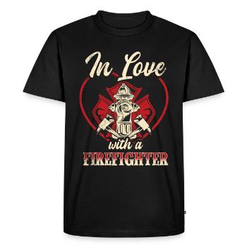 Équipes de pompiers ́ - T-shirt Premium bio Homme - noir - Devant - Nico (187cm)
